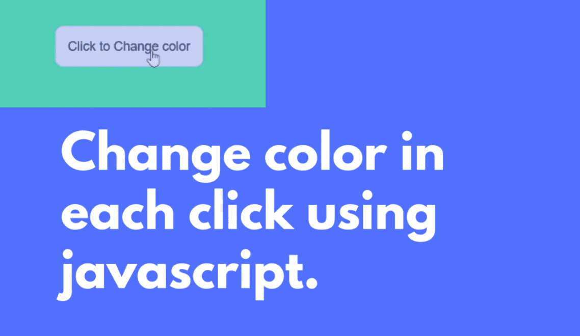 posts Change color in each click using JavaScript 